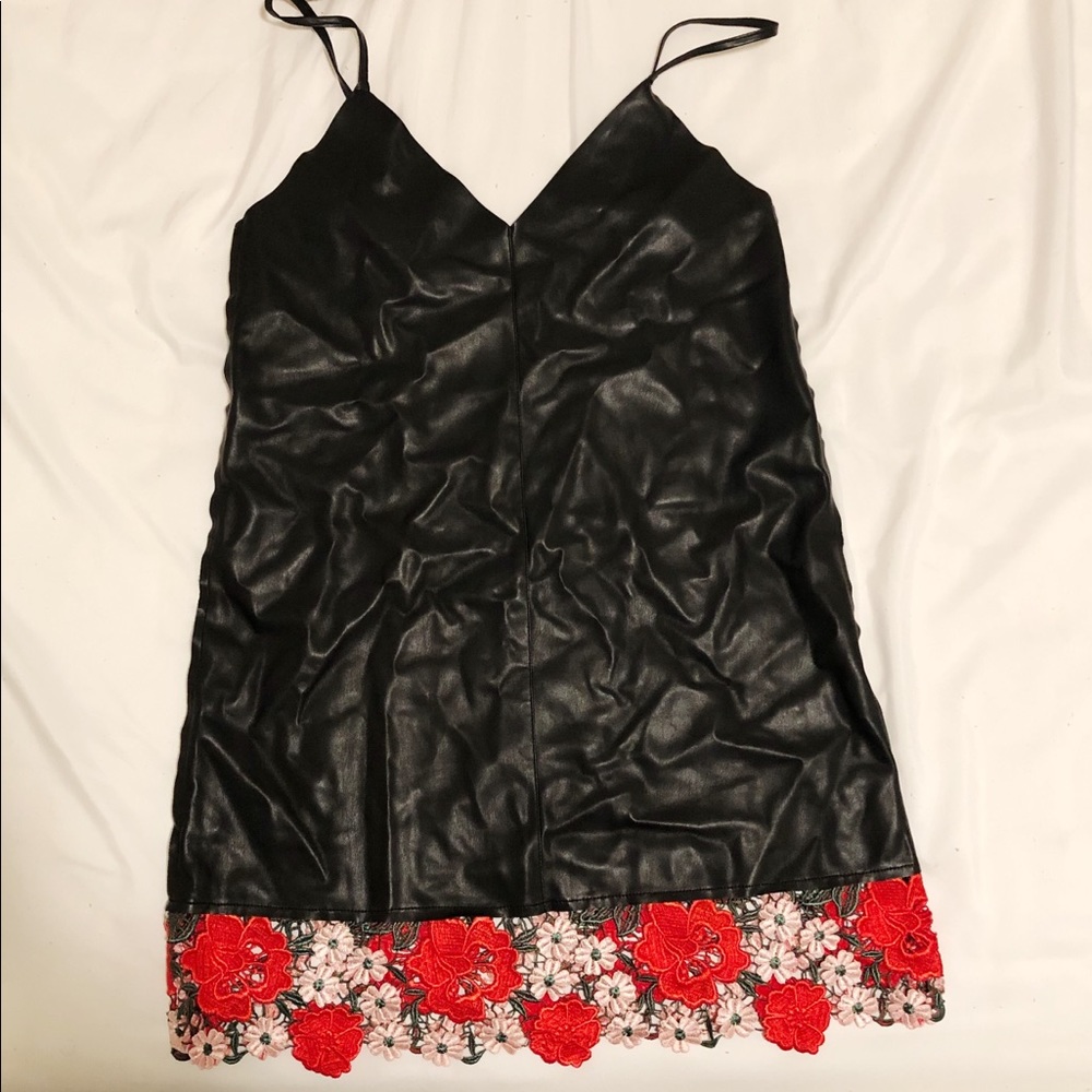 Strapless mini dress